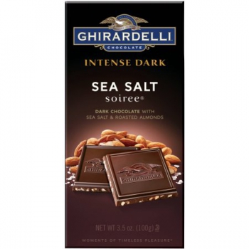 Ghirardelli Intense Dark Sea Salt & Almonds ca. 100g (3.5oz)