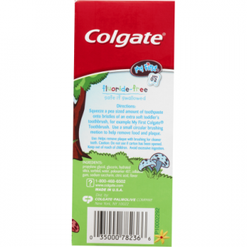 Colgate My First Fluoride-Free Infant & Toddler Toothpaste Mild Fruit ca. 49g (1.7oz)
