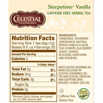 Celestial Seasonings Sleepytime Vanilla Tea ca. 29g (1oz)