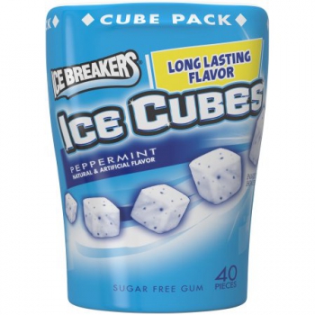 Ice Breakers Ice Cubes Peppermint Sugar Free Gum ca. 91g (3.2oz)