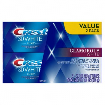 Crest 3D White Luxe Glamorous White Toothpaste 2er Pack ca. 198g (7oz)