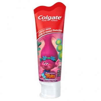 Colgate Kids Toothpaste, Trolls Mild Bubble Fruit ca. 130g (4.6oz)