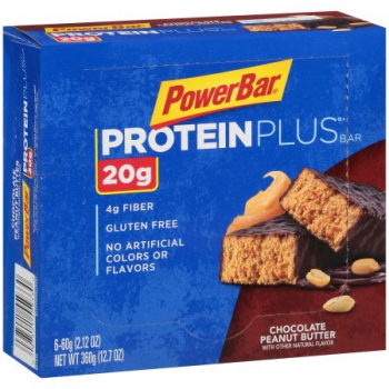 PowerBar 20g Protein Plus Chocolate Peanut Butter Bars ca. 360g (12.7oz)