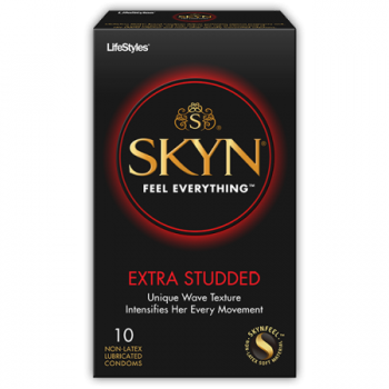 LifeStyles Skyn Extra Studded Lubricated Non Latex Condoms