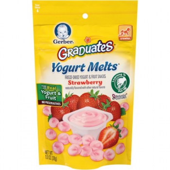 Gerber Graduates Yogurt Melts Freeze-Dried Yogurt & Fruit Snacks, Strawberry ca. 28g (1oz)