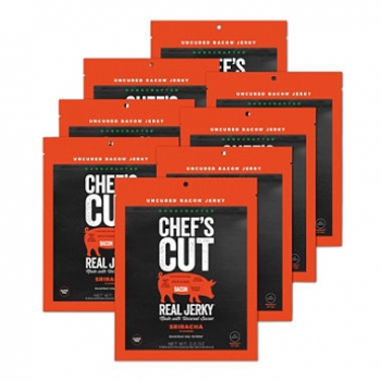 Chef´s Cut Real Bacon Jerky Sriracha 8 Count ca. 560g (19.7oz)