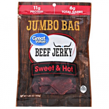 Great Value Beef Jerky Sweet & Hot ca. 165g (5.8oz)