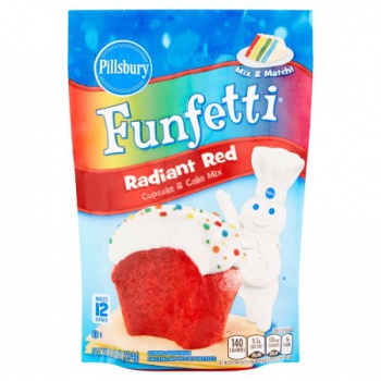 Pillsbury Funfetti Cupcake & Cake Mix Radiant Red ca. 230g (8.1oz)