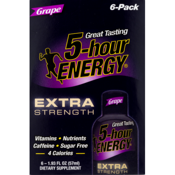5-Hour Energy Shot Extra Strength Grape 6 Pack