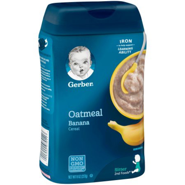 Gerber Oatmeal and Banana Baby Cereal ca. 226g (8oz)