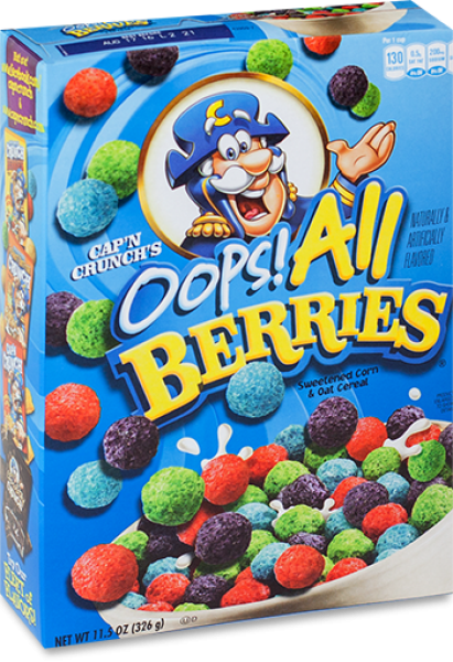 Quaker Cap'n Crunch Oops All Berries Cereal ca. 326g (11.5oz)