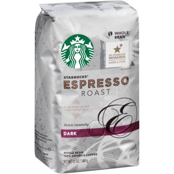 Starbucks Dark Roast Whole Bean Espresso, Original ca. 340g (12oz)