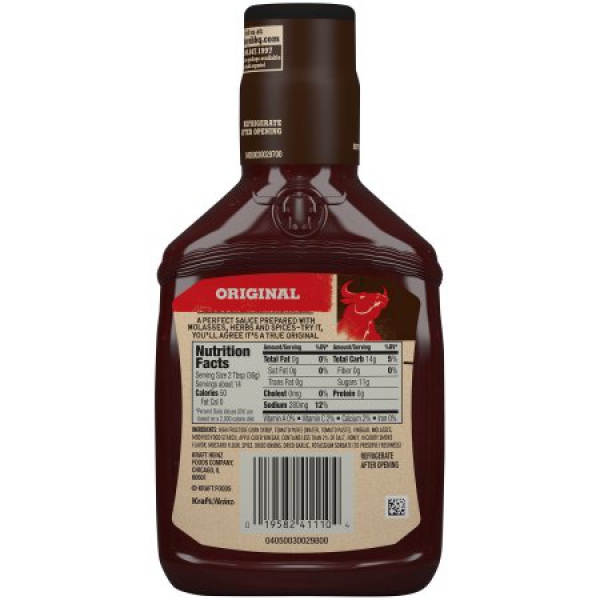 Bull's-Eye Original Premium Barbecue Sauce ca. 510g (18oz)