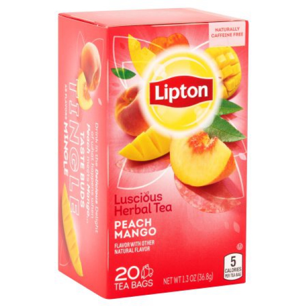 Lipton Peach Mango Herbal Tea Black Tea ca. 37g (1.3oz)