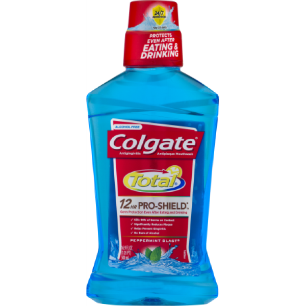 Colgate Total 12HR Pro-Shield Mouthwash Peppermint Blast ca. 500ml (17.6oz)