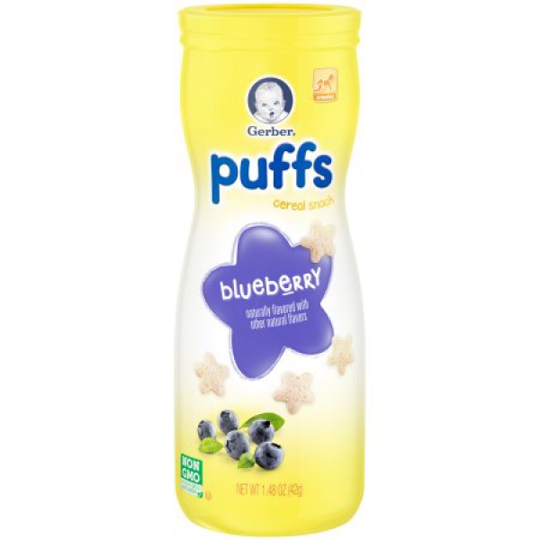 Gerber Graduates Puffs Blueberry Cereal Snack ca. 41g (1.45oz)