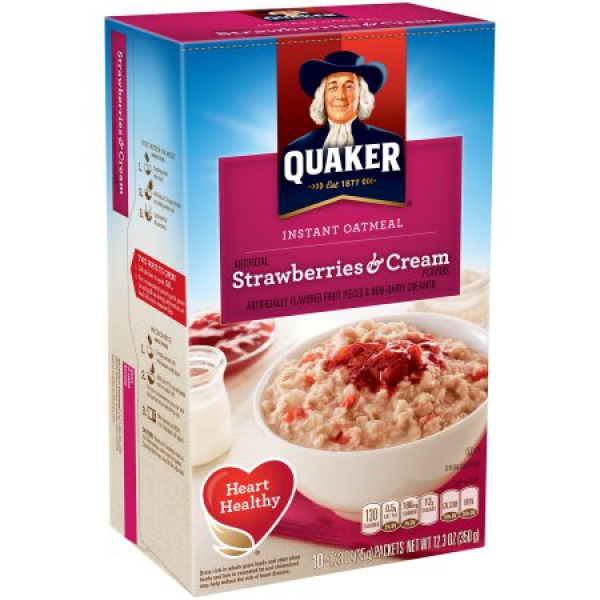 Quaker Instant Oatmeal Strawberries & Cream ca. 348g (12.25oz)