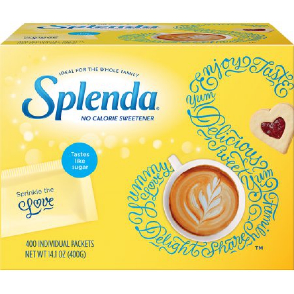 Splenda No Calorie Sweetener Packets 400 Count