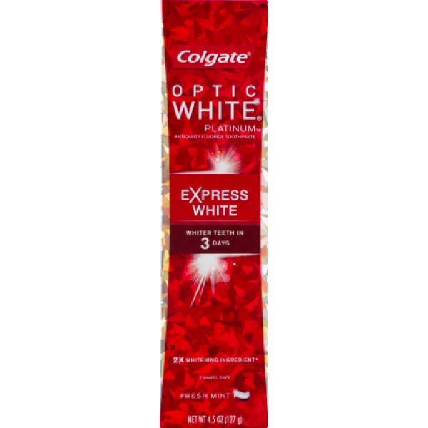 Colgate Optic White Platinum Express White Toothpaste Fresh Mint ca. 127g (4.47oz)