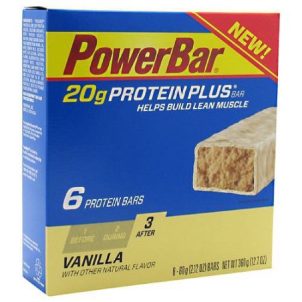 PowerBar Vanilla 20 g Protein Plus Bars ca. 360g (12.7oz)