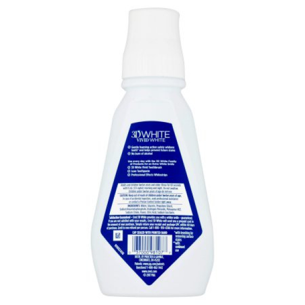 Crest 3D White Vivid White Sparkle Mint Multi-Care Whitening Mouthwash ca. 453ml (16oz)