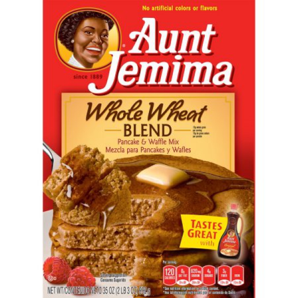 Aunt Jemima Whole Wheat Bleand pancake & Waffle Mix ca. 907g (32oz)