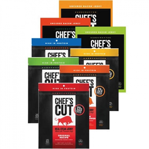 Chef´s Cut Real Jerky Variety Pack 8 Count ca. 560g (19.7oz)