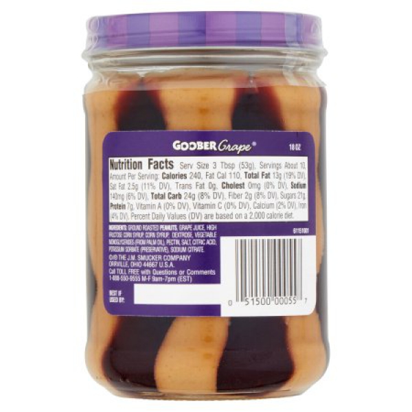 Smucker's Goober Peanut Butter & Grape Jelly Stripes ca. 510g (18oz)