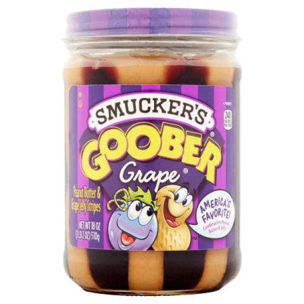 Smucker's Goober Peanut Butter & Grape Jelly Stripes ca. 510g (18oz)