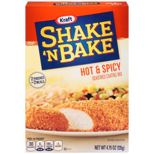 Kraft Shake 'n Bake Hot &Spicy Seasoned Coating Mix ca. 134g (4.7oz)