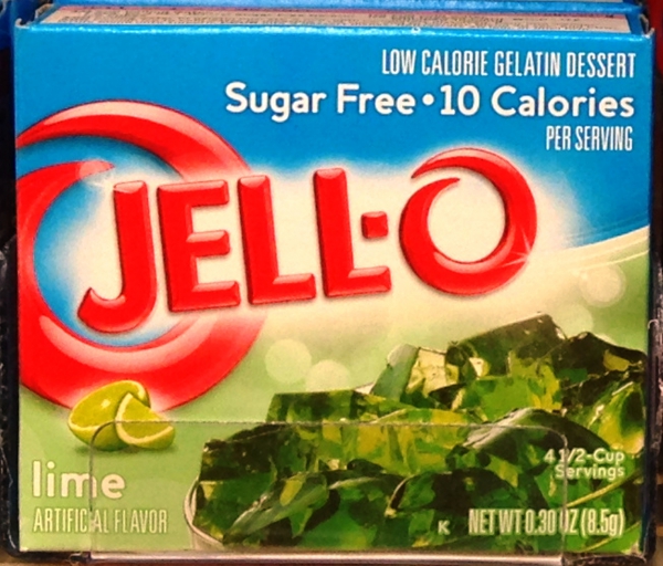 JELL-O Instant Lime Sugar Free und 10 Kalorien je Portion 8,5 g