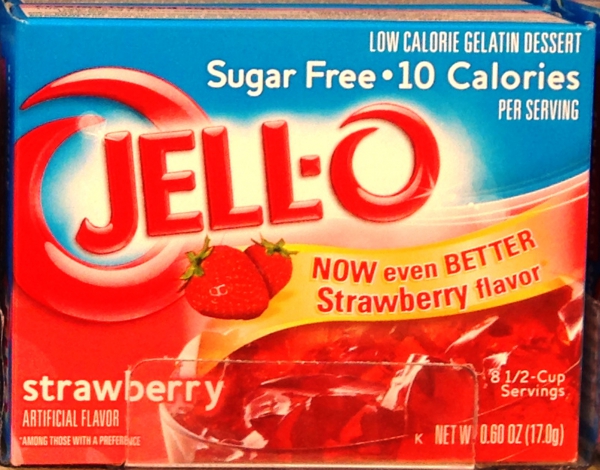 JELL-O Instant Strawberry Sugar Free und 10 Kalorien je Portion