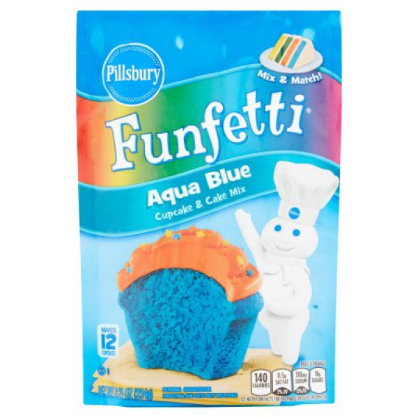 Pillsbury Funfetti Cupcake & Cake Mix Aqua Blue 230g (8.1oz)