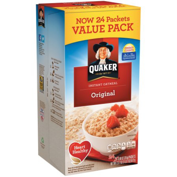 Quaker Instant Oatmeal Original ca. 672g (23.7oz)