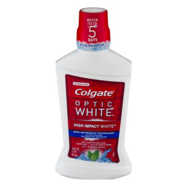Colgate Optic White Alcohol Free Mouthwash, Fresh Mint ca. 453ml (16oz)